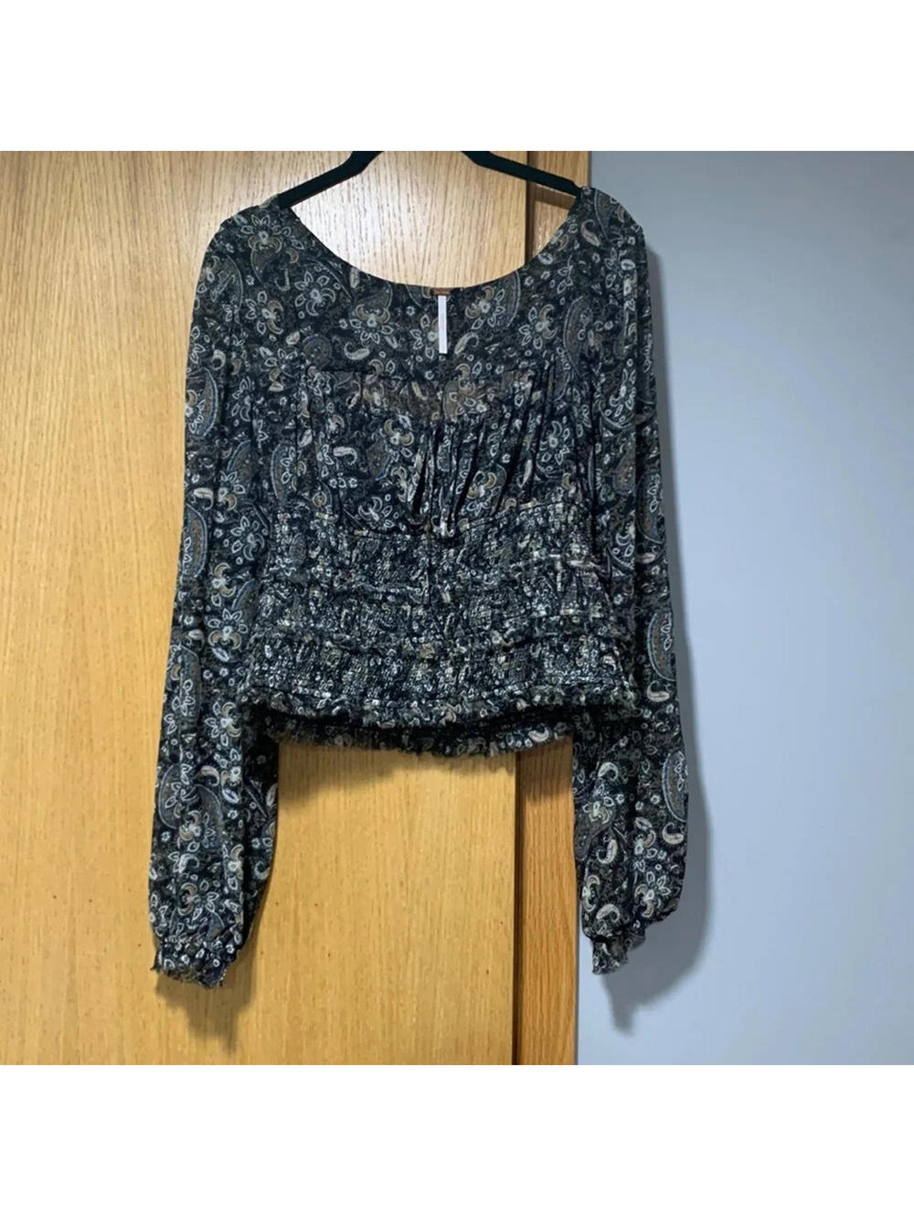 Free People Lolita Paisley Top - Size Medium